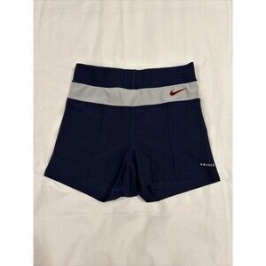 Nike Swoosh Blue M 8-10 Women/Girls Booty Sport Spandex Shorts Run Gym Dri-Fit